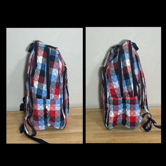 Vera Bradley Campus Backpack Patriotic Plaid NWT - Picture 5 of 11